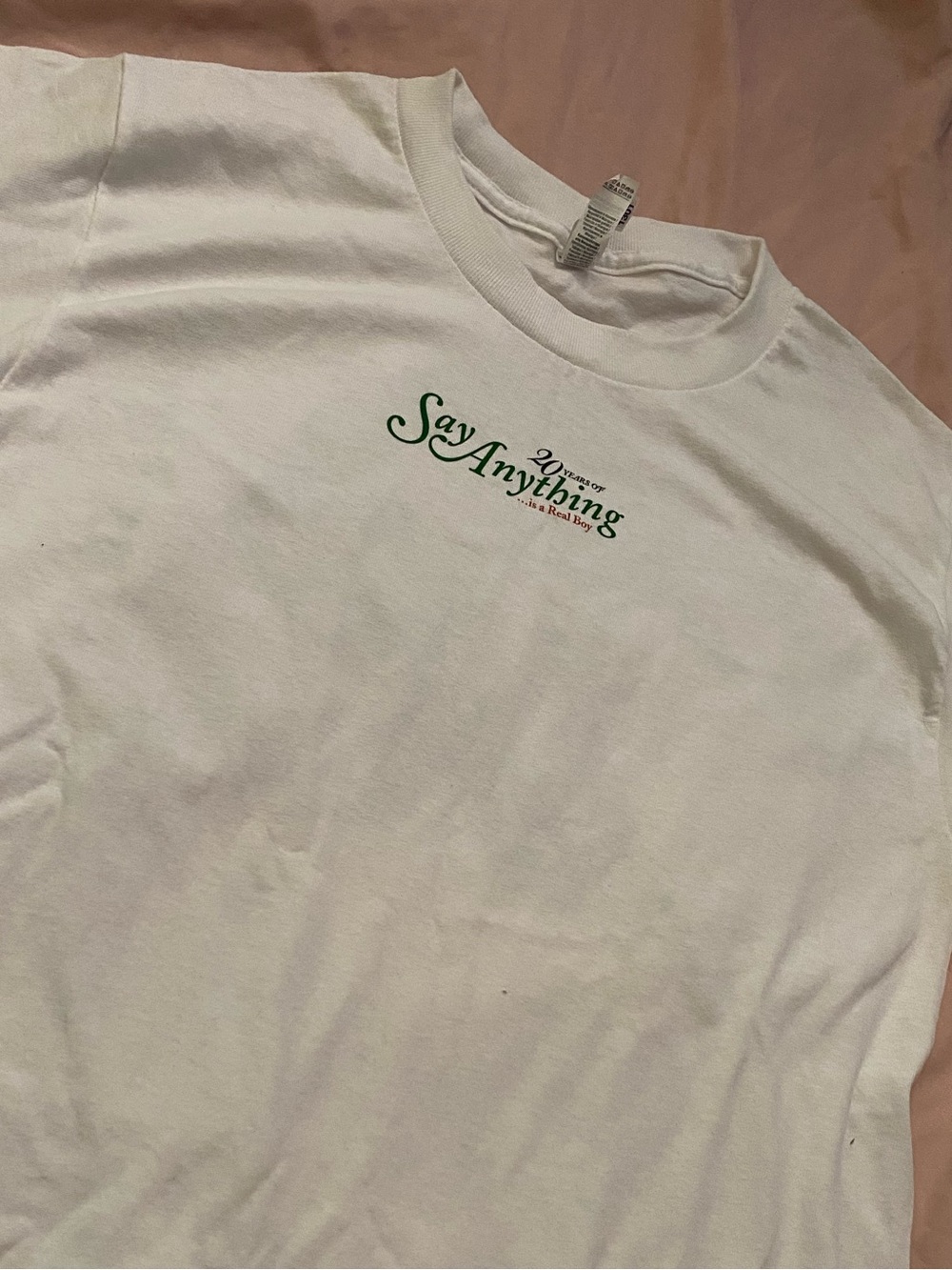 Say Anything … is a Real Boy 20th Anniversary Tour Shirt, Small